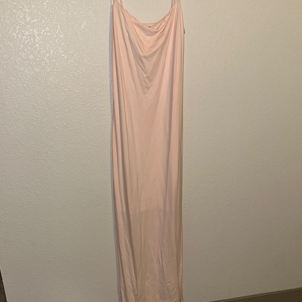 Elegant Peach Maxi Dress